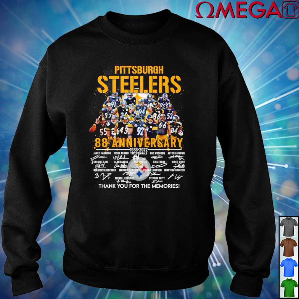 Official Pittsburgh Steelers Legends The Steelers 88th Anniversary  1933-2021 Signature T-shirt, hoodie, sweater, long sleeve and tank top