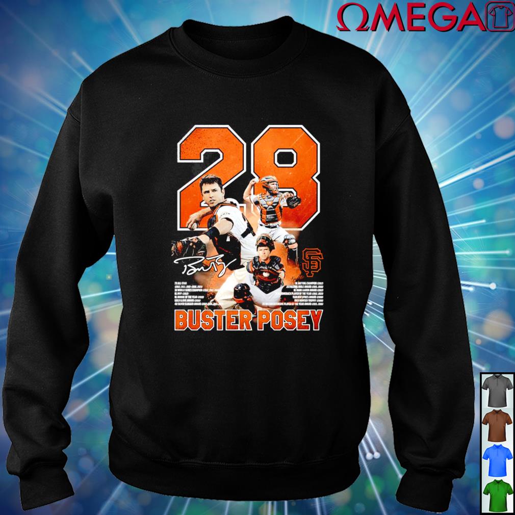 28 San Francisco Giants thank you Buster Posey signature shirt