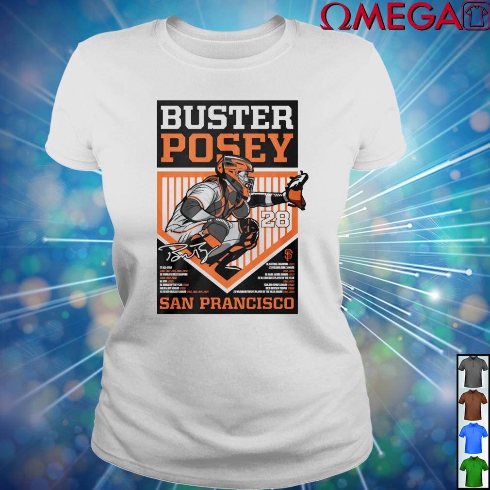 Womens This Guy Loves Buster Posey V-Neck T-Shirt