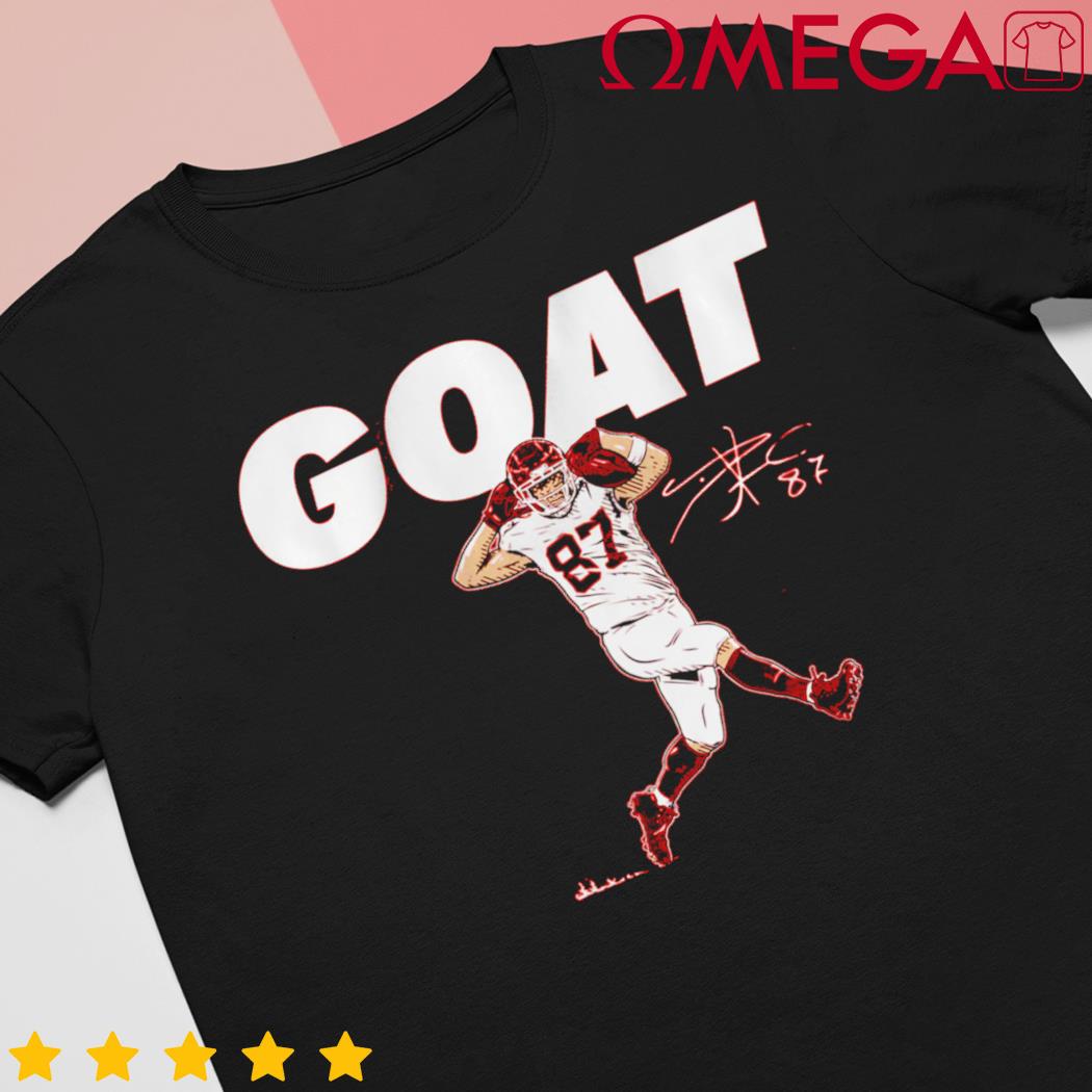 87 Travis Kelce Goat signature shirt