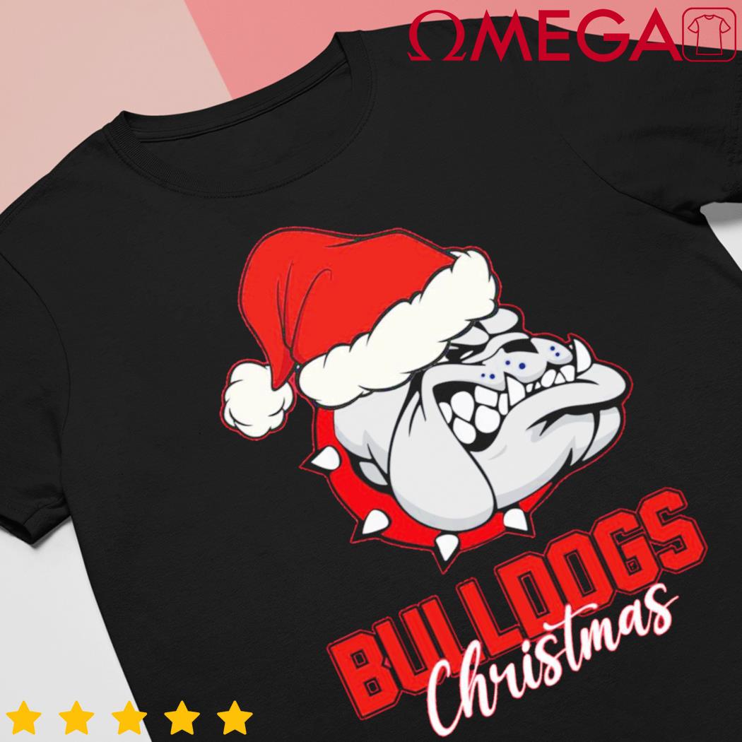 Georgia Bulldogs Christmas Santa hat shirt
