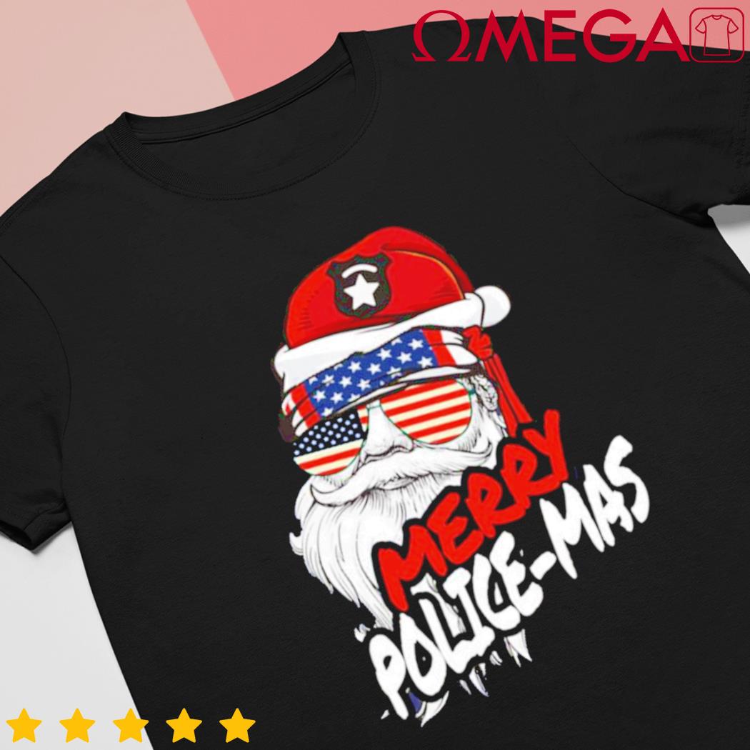 Merry police-mas policeman Santa Claus shirt