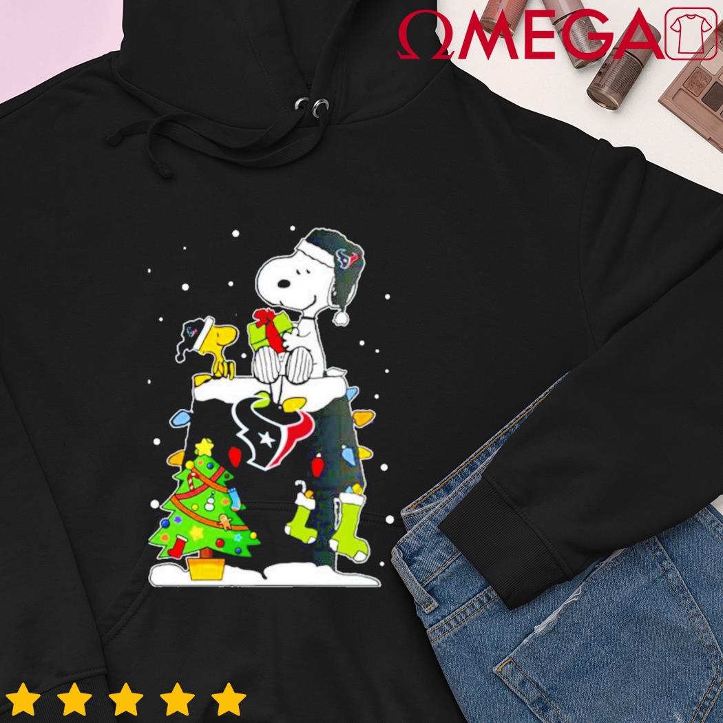 Snoopy and Woodstock Merry Christmas To All And To Houston Texans T-shirt,  hoodie, sweater, long sleeve and tank top