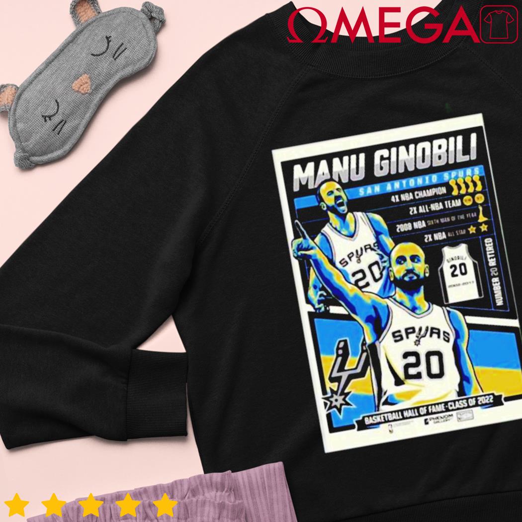 San Antonio Spurs Manu Ginobili basketball shirt, hoodie, sweater,  longsleeve and V-neck T-shirt