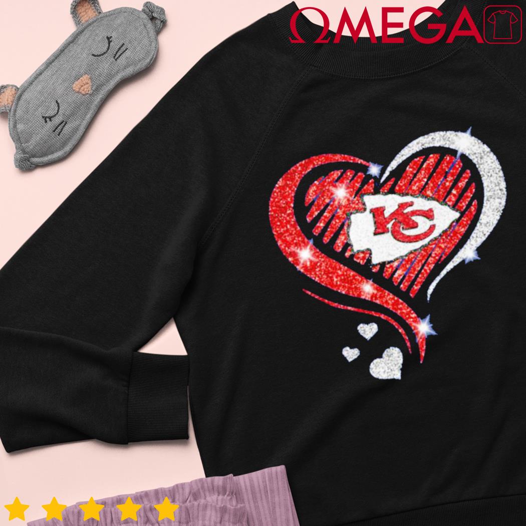 Kansas city Chiefs diamond heart love shirt, hoodie, sweater, long sleeve  and tank top