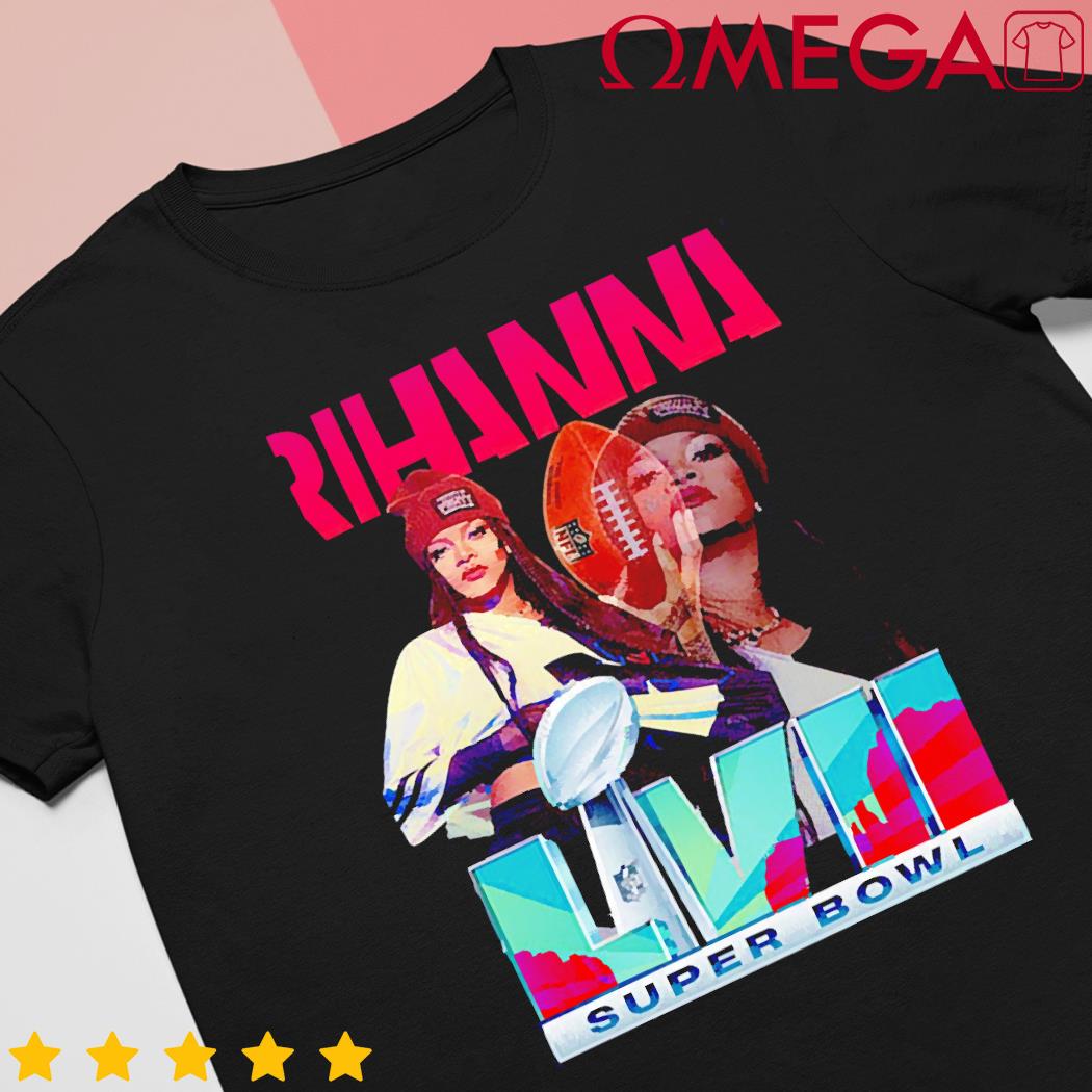 Rihanna Supper Bowl 2023 Shirt, Trending Short Sleeve Crewneck