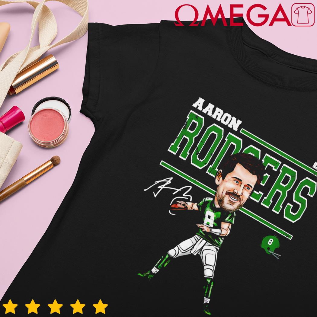 Aaron Rodgers New York J Cartoon T-Shirt - ShirtsOwl Office