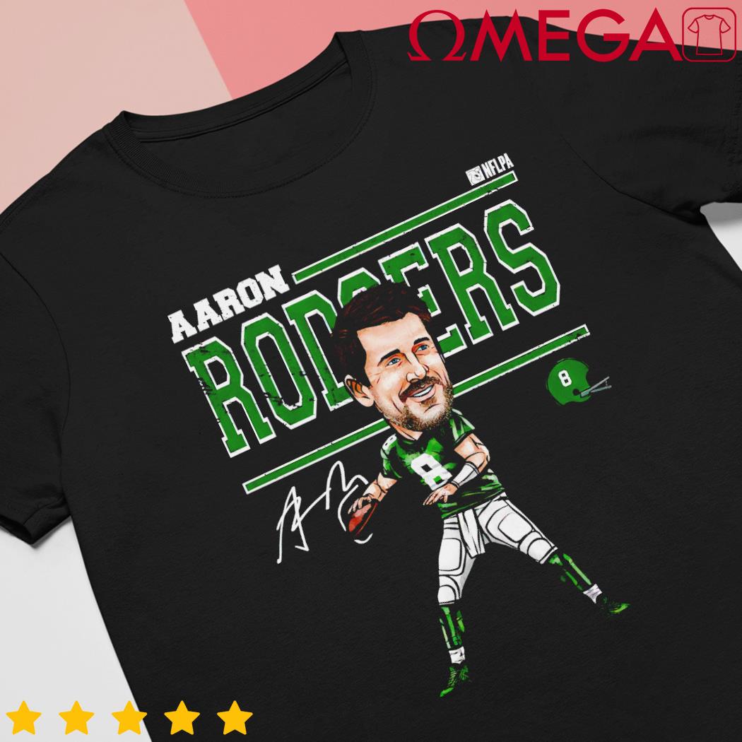 Aaron Rodgers New York J Cartoon T-Shirt - ShirtsOwl Office