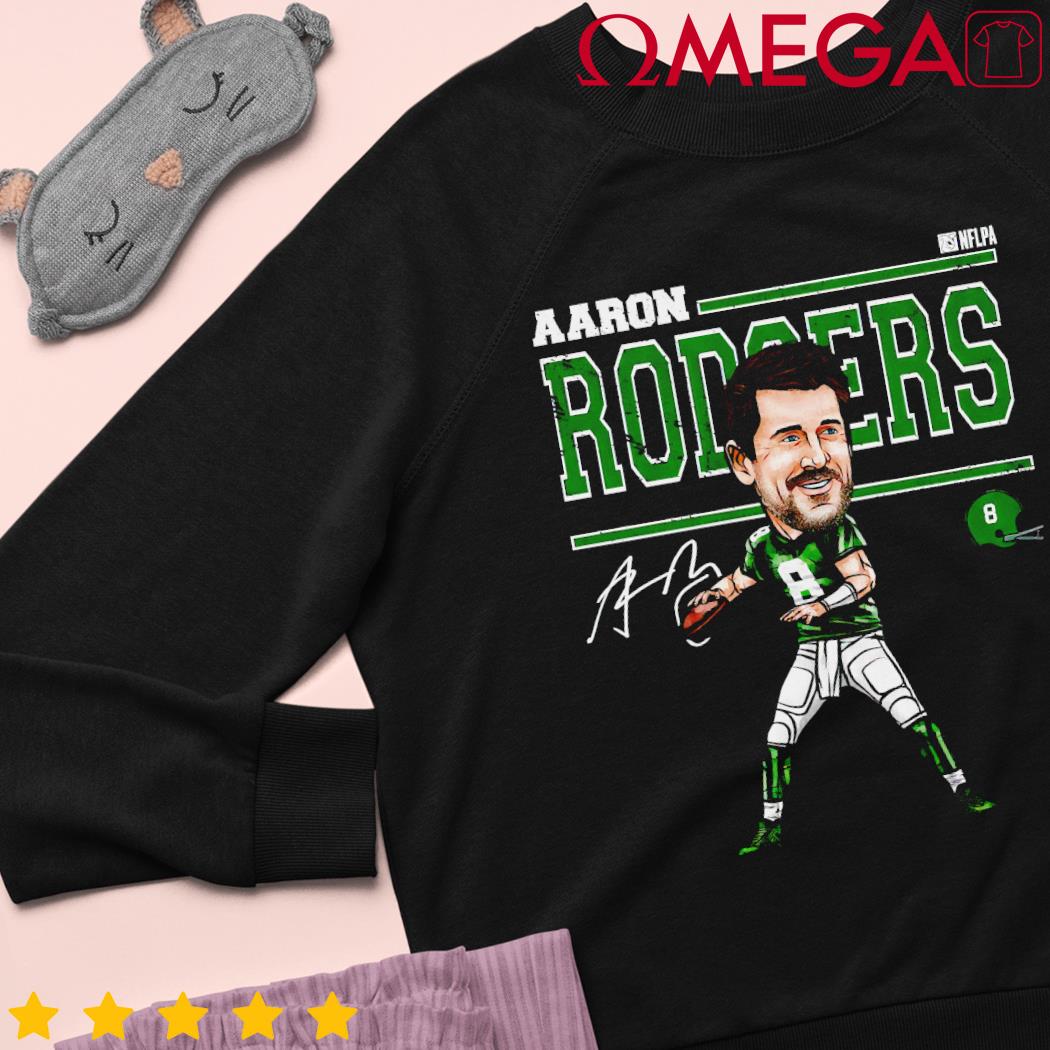 Aaron Rodgers New York J Cartoon T-Shirt - ShirtsOwl Office