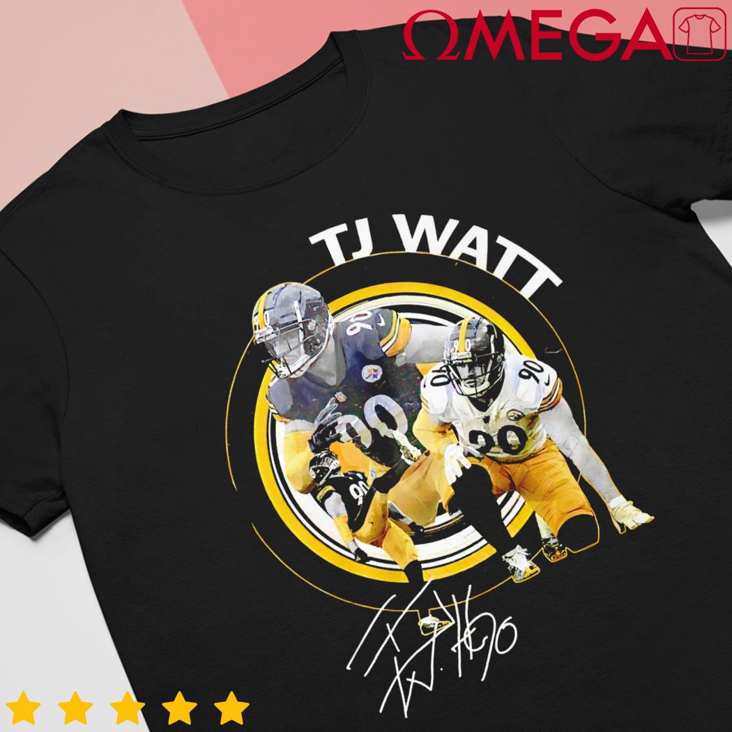 TJ Watt Shirt Splatter Pattern Signature Pittsburgh Steelers Gift