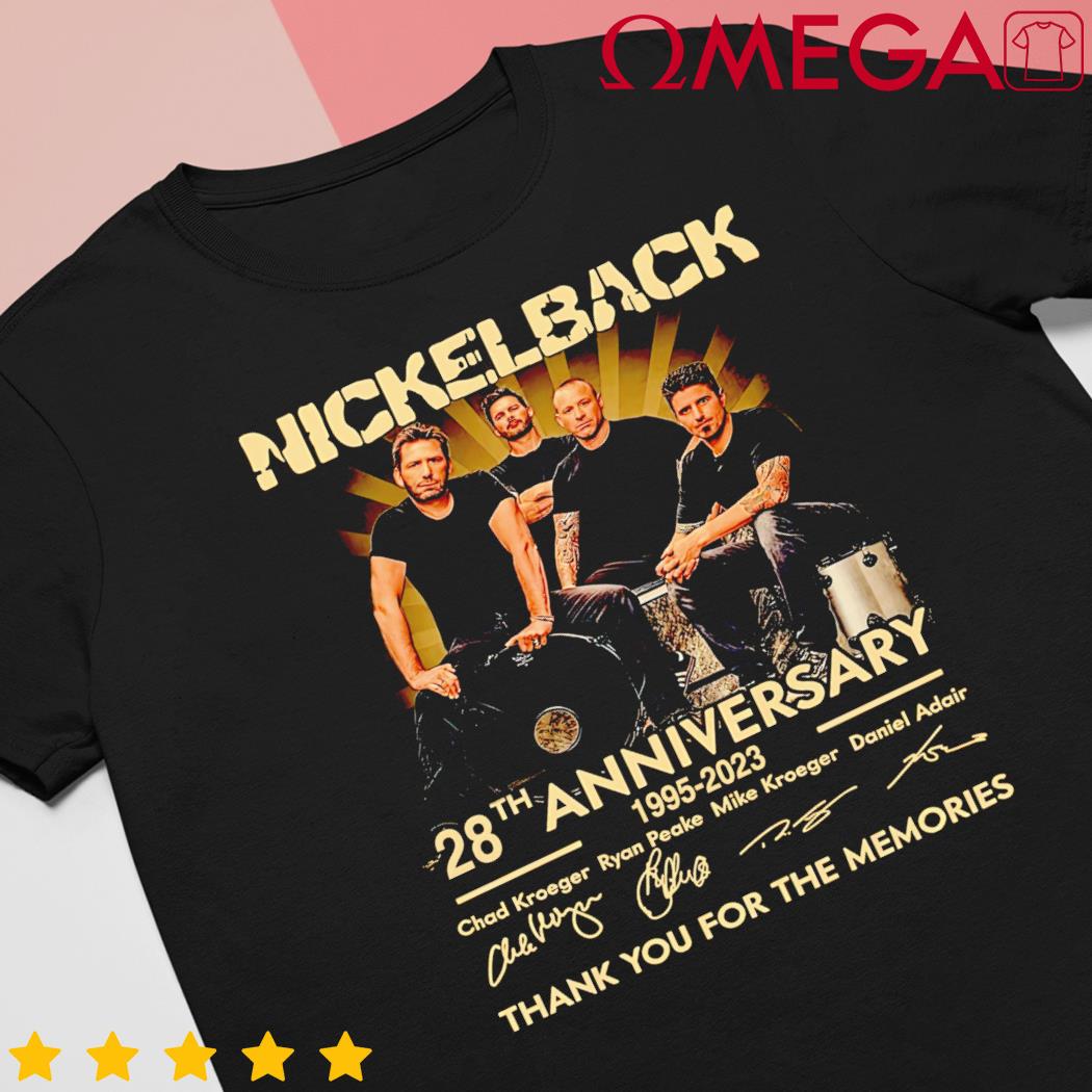 Nickelback Band 1995-2023 signature thank you for the memories shirt