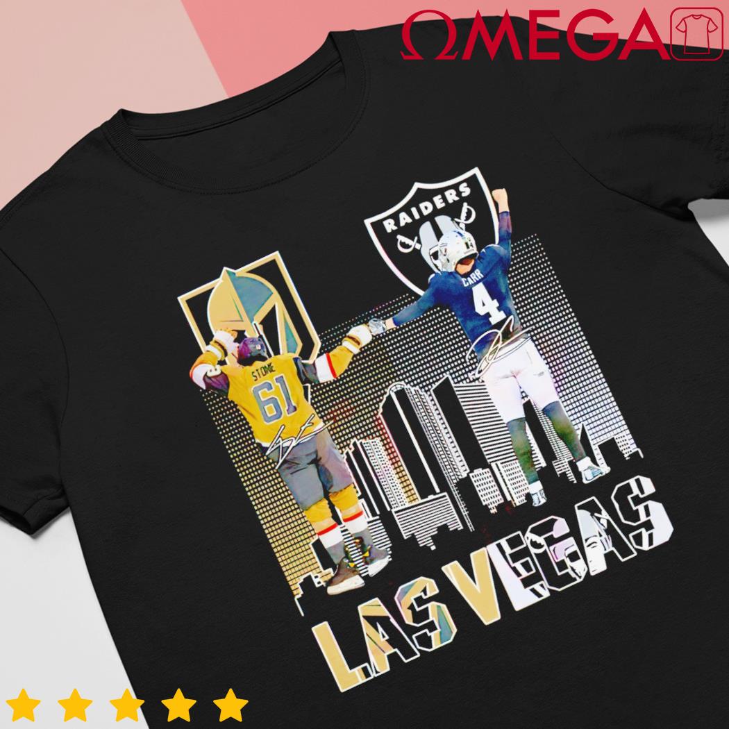 Vegas Golden Knights Stone And Las Vegas Raiders Carr T-Shirt - Listentee