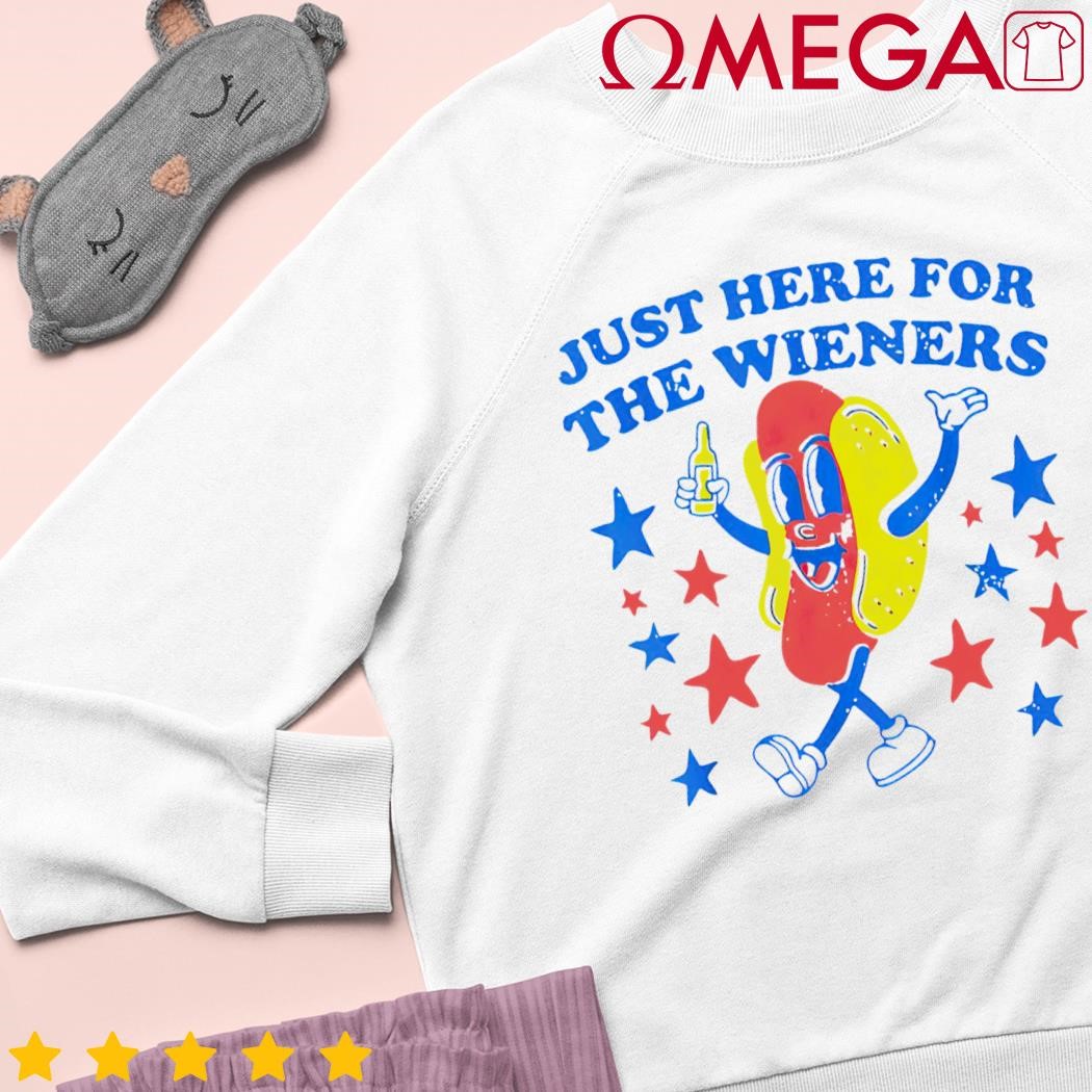 Ipeepz Hot Dog I'm Just Here for The Wieners 4th of July Shirt