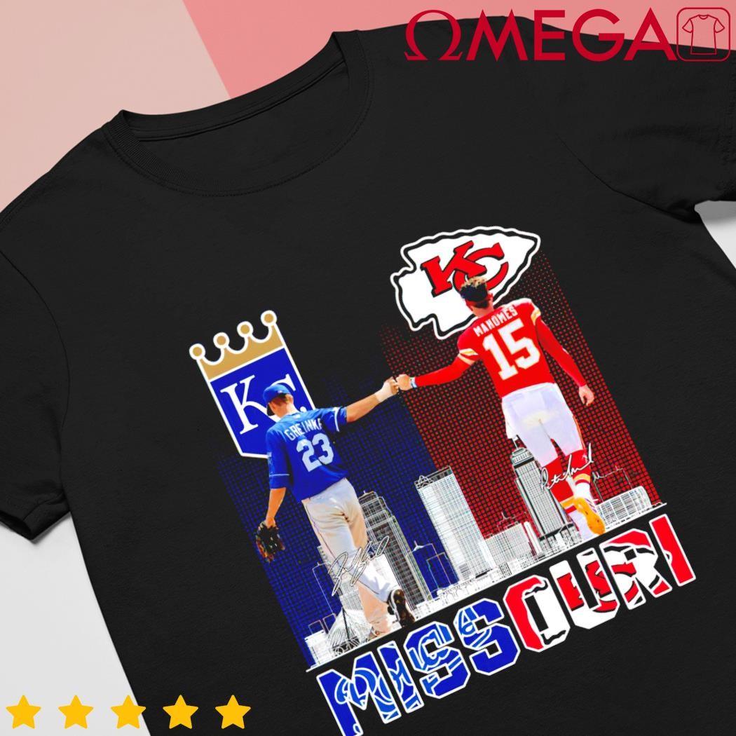 Patrick Mahomes Kansas City Chiefs vs Salvador Pérez Kansas City Royals  Kansas City 2021 signatures shirt, hoodie, sweater, long sleeve and tank top