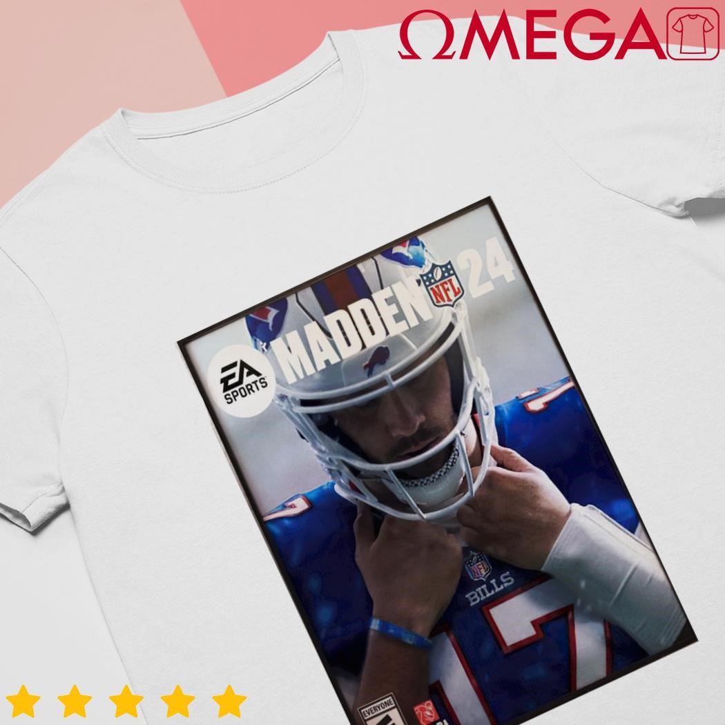 Official The NFL Madden 24 Cover Josh Allen Buffalo Bills T-Shirt