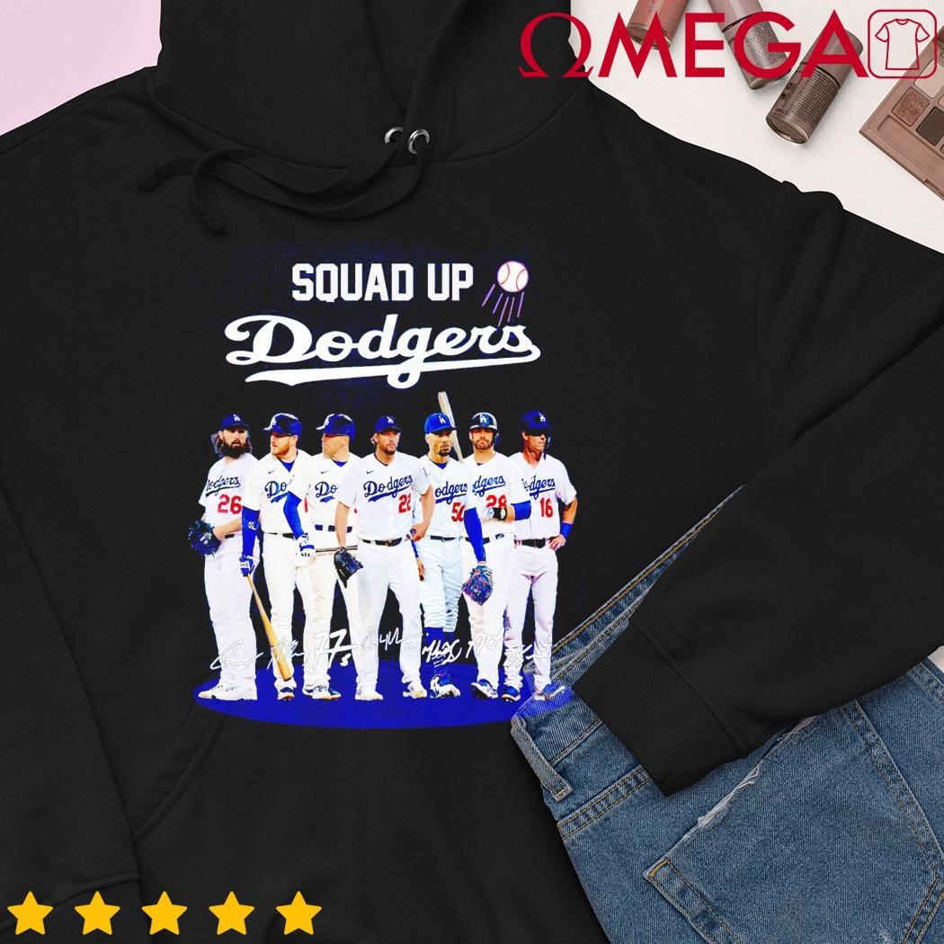 Official squad up Dodgers signature T-shirt, hoodie, tank top, sweater and  long sleeve t-shirt