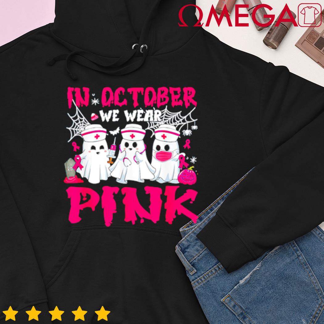 In October we wear pink and watch Pittsburgh Steelers breast cancer shirt,  hoodie, sweater, long sleeve and tank top