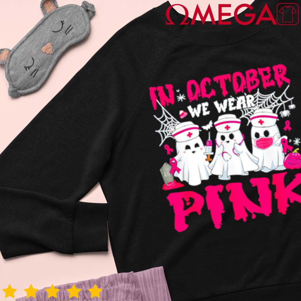 In October We Wear Pink And Watch Pittsburgh Steelers Breast Cancer shirt,  hoodie, sweater, long sleeve and tank top