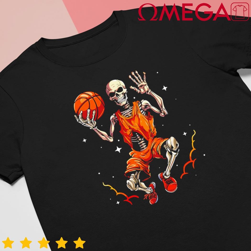 Basketball skeleton women basketball player Halloween premium shirt