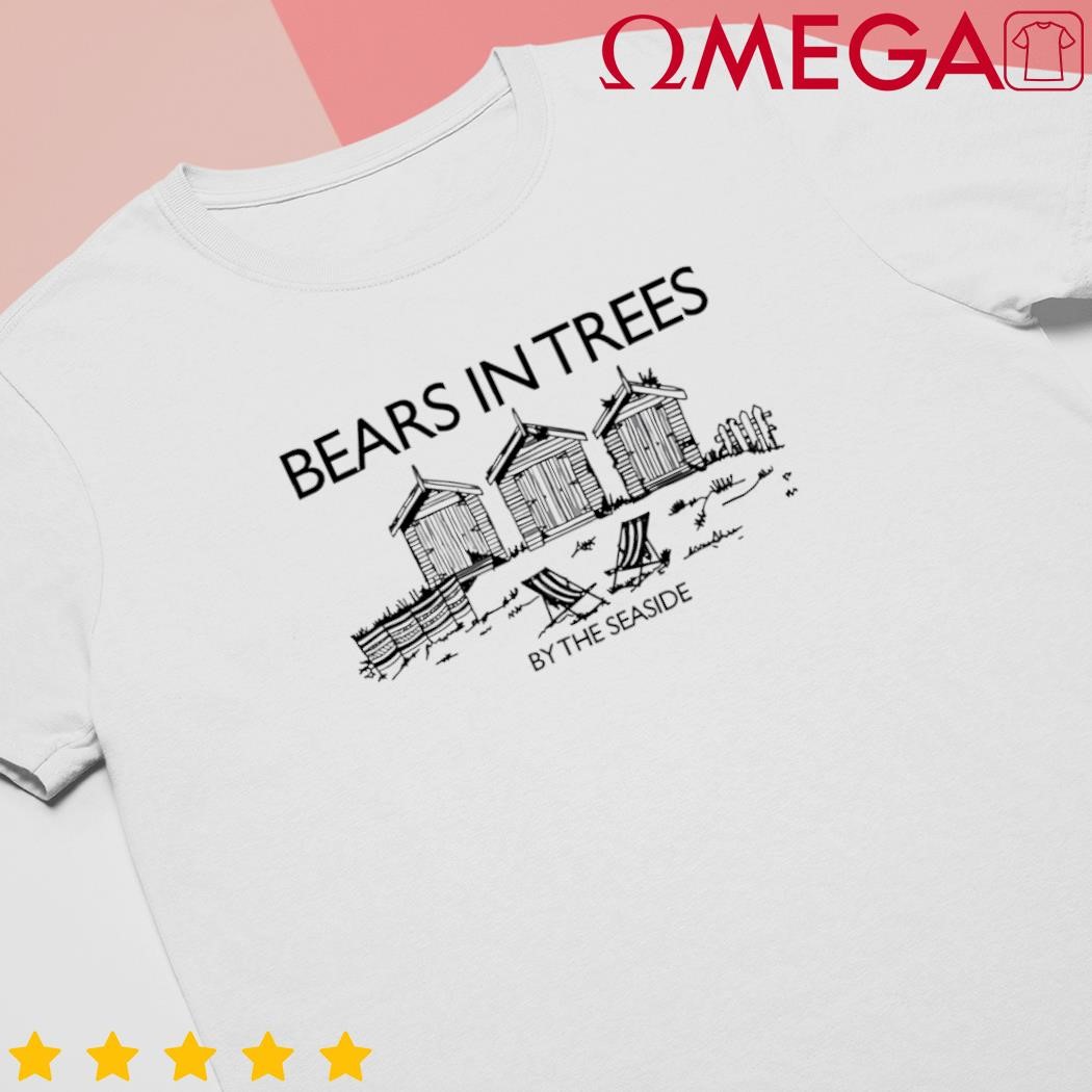 Bears in trees by the seaside retro shirt