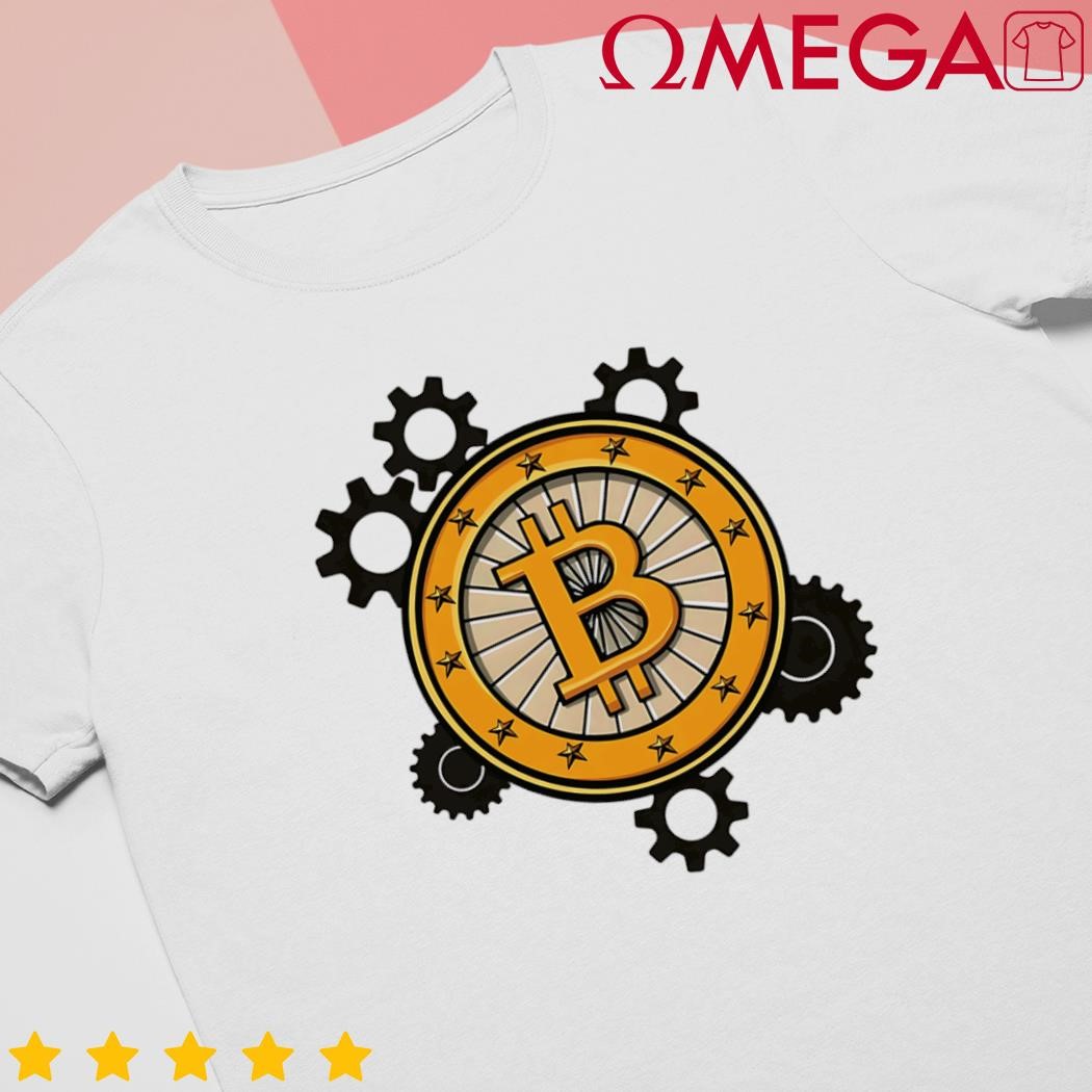 Bitcoin Gears Logo Design shirt