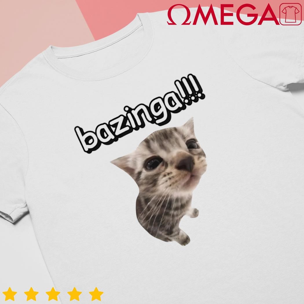 Cat Bazinga Cringey Cat Meme shirt