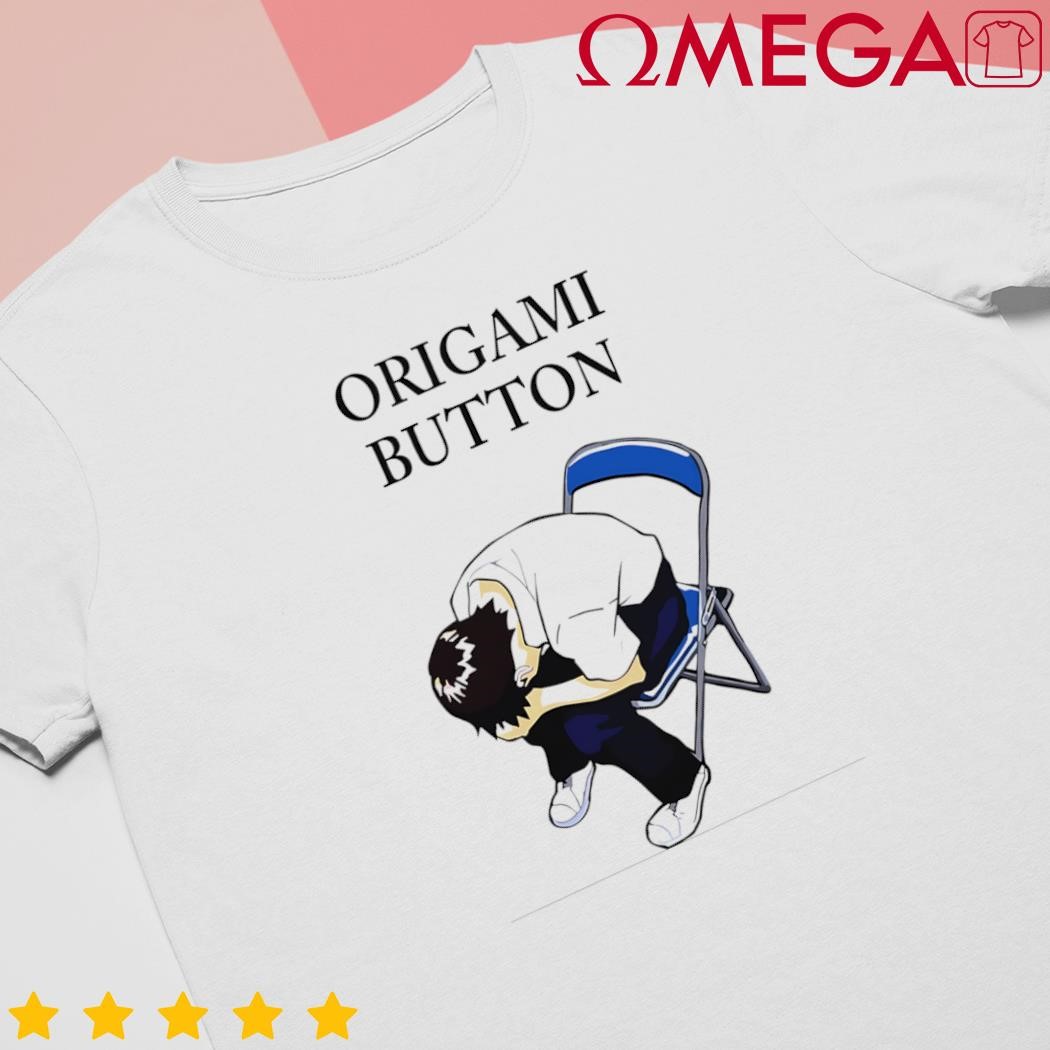 Chair Shinji Origami Button Cartoon shirt