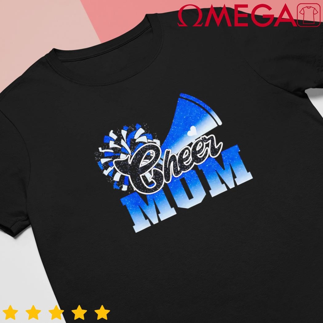 Cheer mom blue white shirt