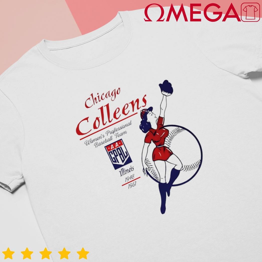 Chicago colleens women professional defunct baseball team shirt