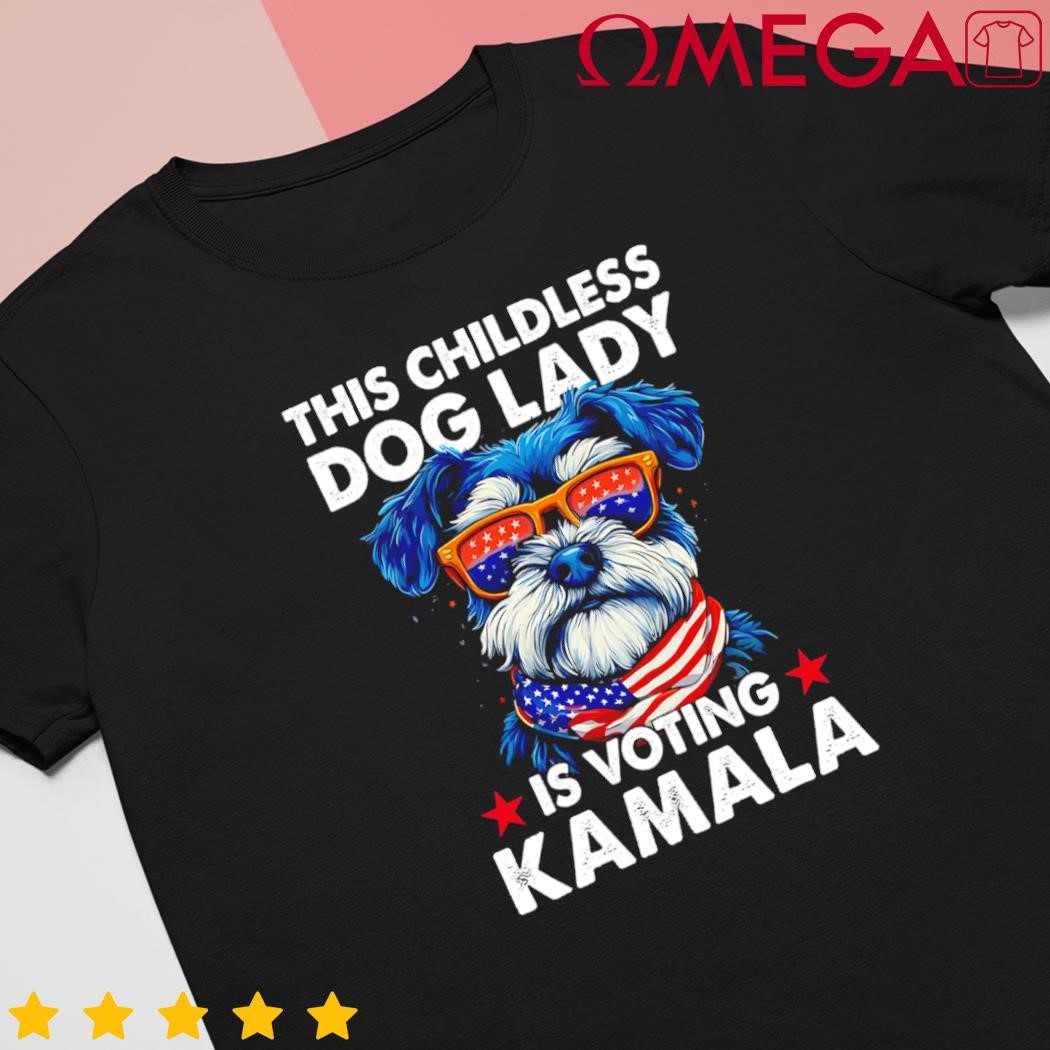 Childless Dog Lady Kamala Harris 2024 Miniature Schnauzer shirt