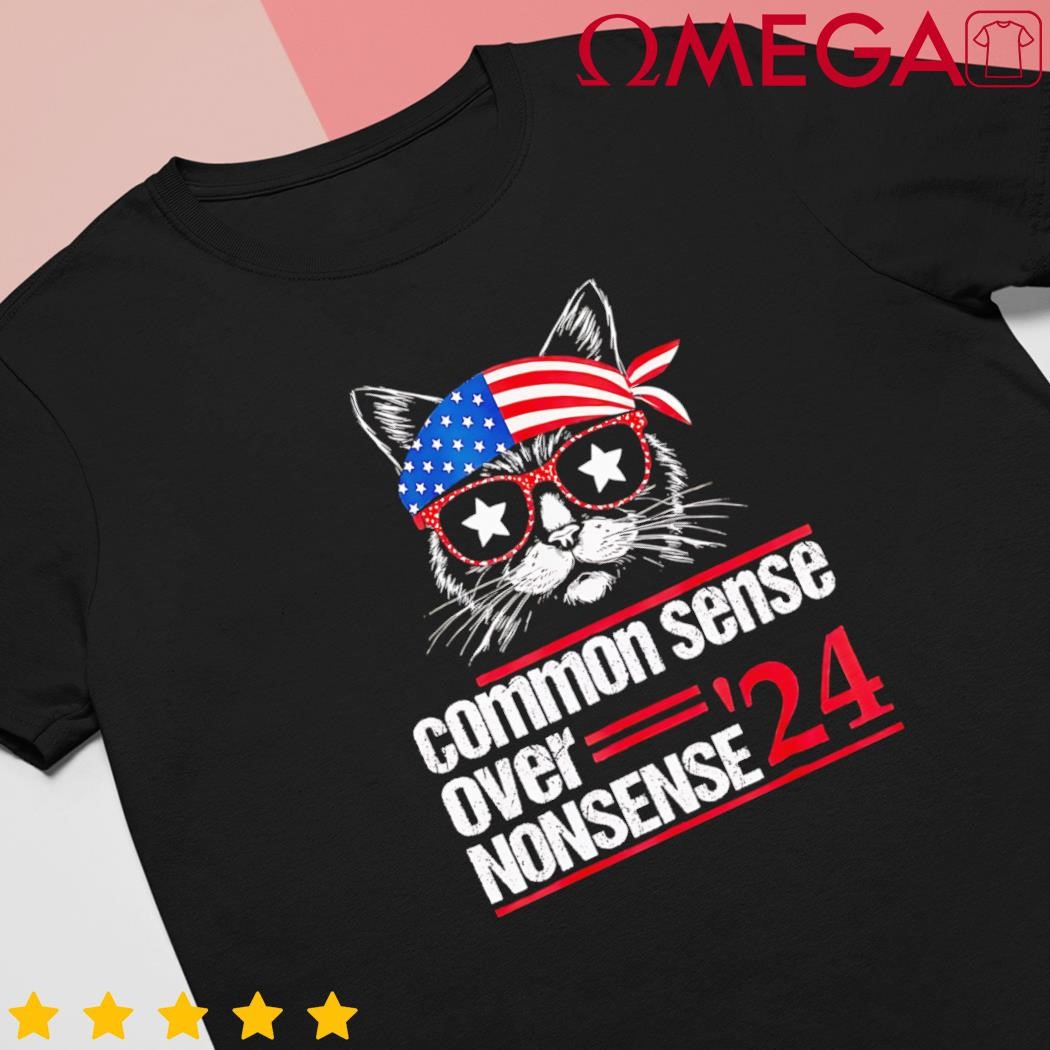 Choose Common Sense Over Nonsense Kamala Harris Waltz 2024 US Flag shirt