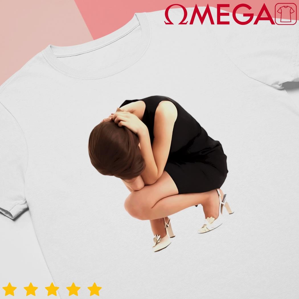 Crying girl with a gun fun shirt