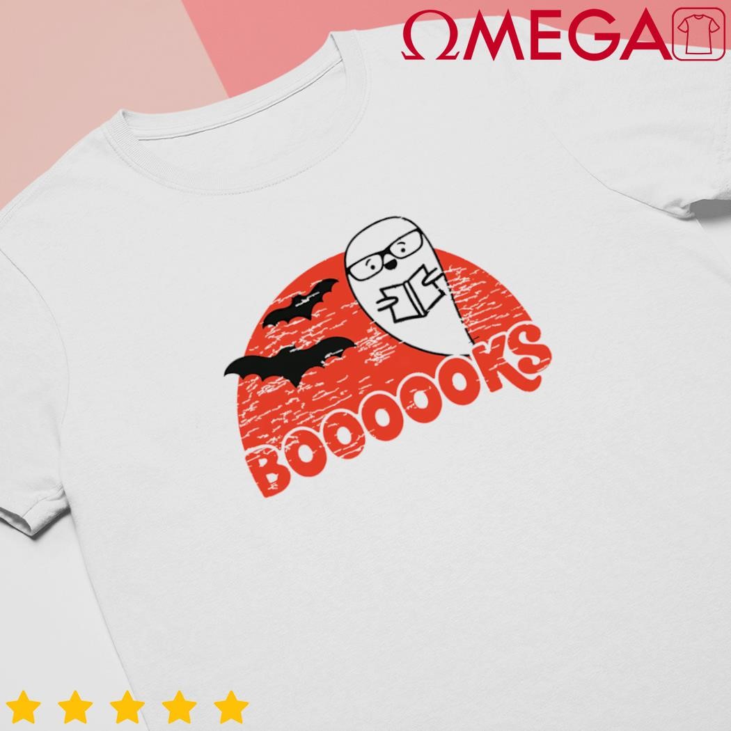 Cute ghost boooooks school librarian or teacher Halloween retro shirt