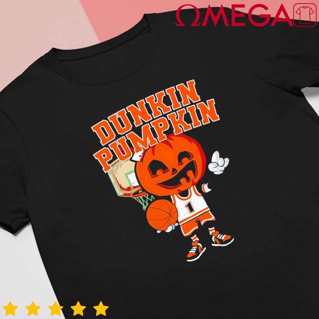 Dunkin Pumpkin Halloween Costume Funny Pumpkin Basketball shirt