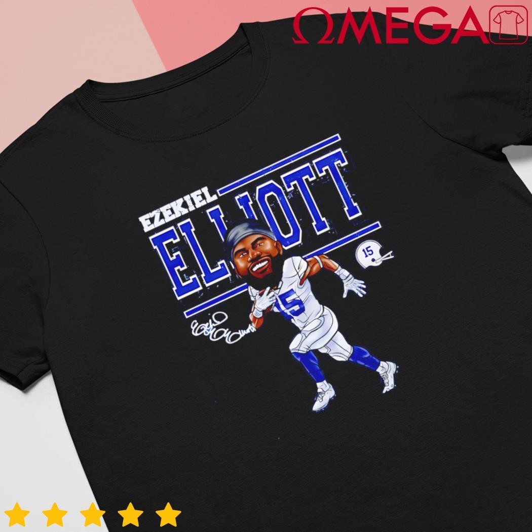 Ezekiel Elliott Dallas Cartoon Football Signature shirt