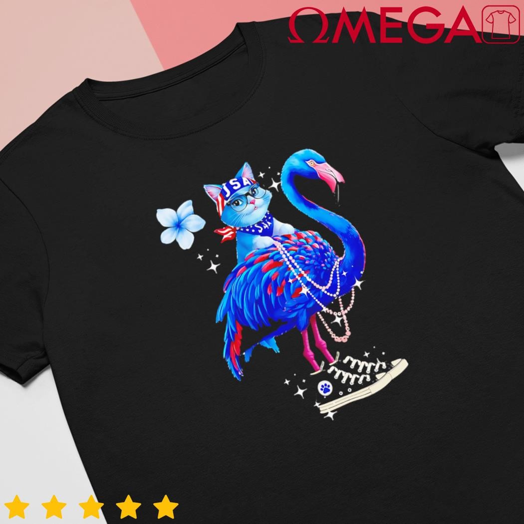 Flamingo Chucks and Pearls Cat Cute Ladies Kamala 2024 shirt