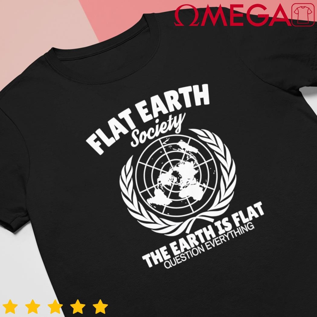 Flat earth society logo shirt