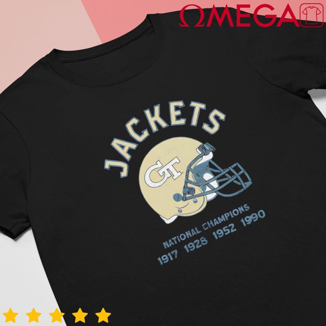 Georgia Tech Football National Championships 4 time helmet shirt