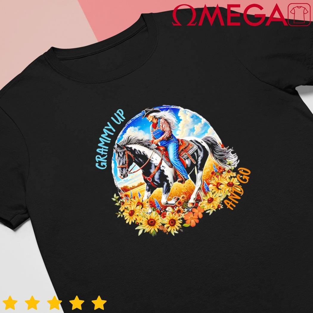 Grammy up and go Granny horseback riding retro shirt