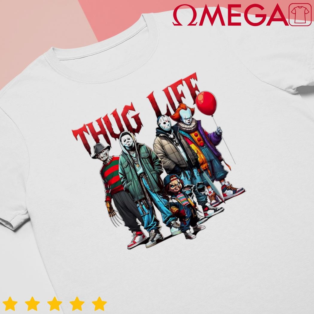 Halloween Horror Thug Life Movie Characters shirt