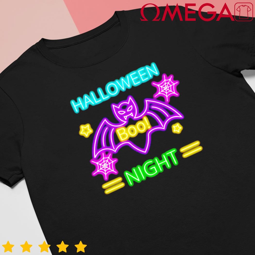 Halloween boo night ghost neon shirt