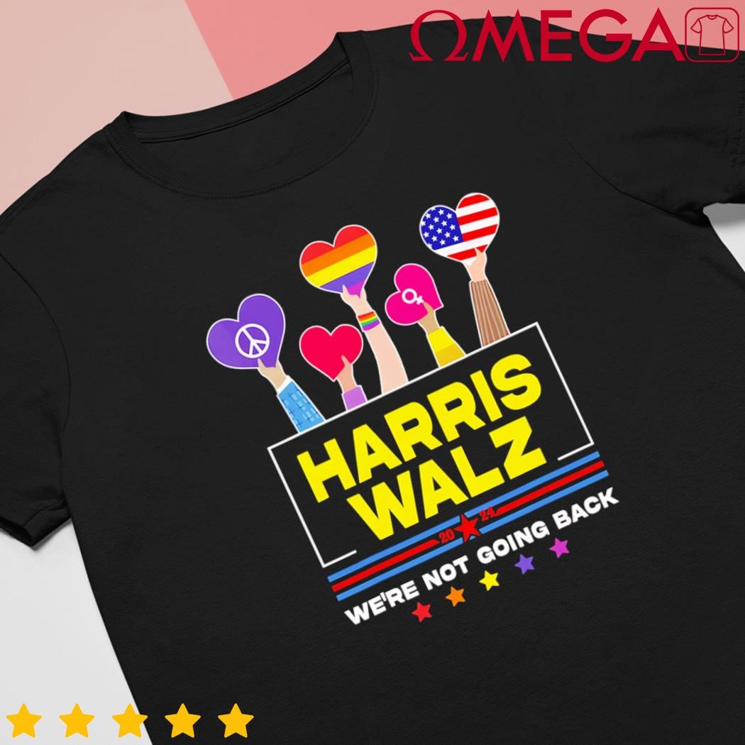 Harris Waltz 2024 election Kamala Harris Tim Walz Waltz we're not going back stars shirt