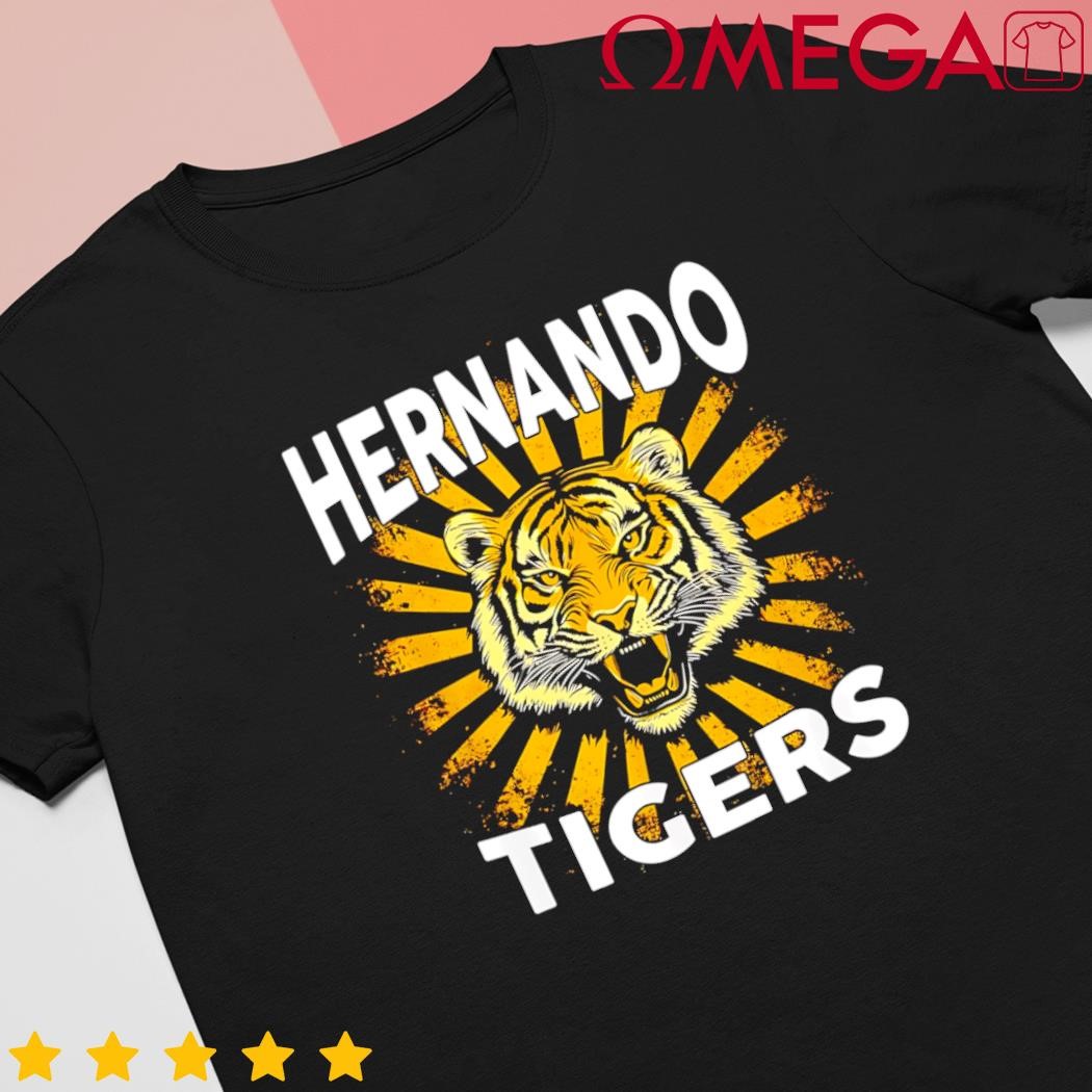 Hernando Tigers Vintage Graphic Design Cool Retro Tiger shirt