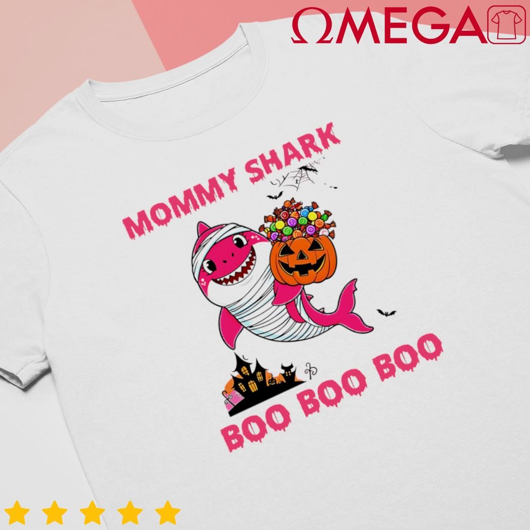 Mommy Shark Boo Boo Boo Family Shark Halloween Cartoon shirt