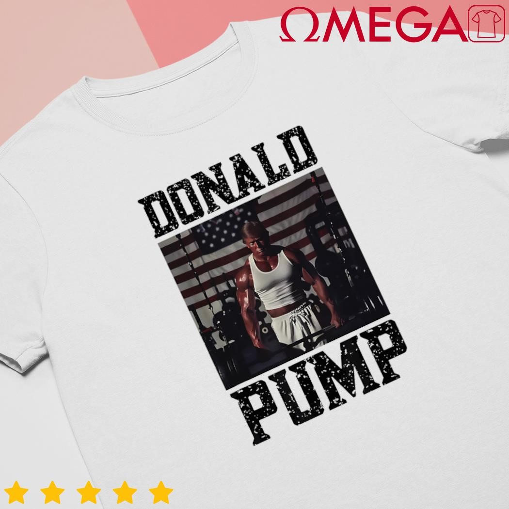 Swole Donald Pump Trump Big Muscles USA Flag Muscular Trump shirt