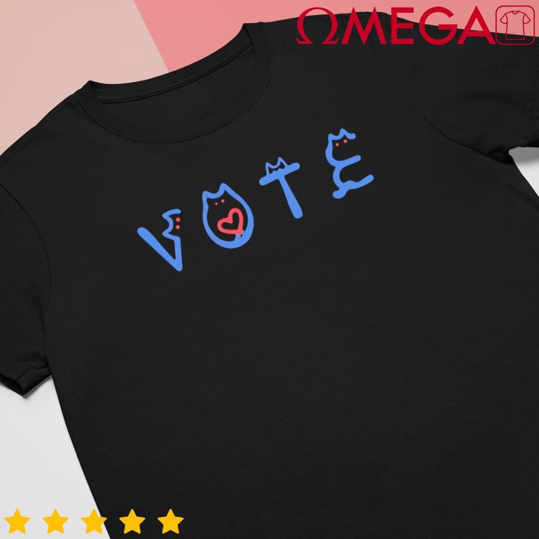 Vote like a childless cat lady voting election 2024 shirt