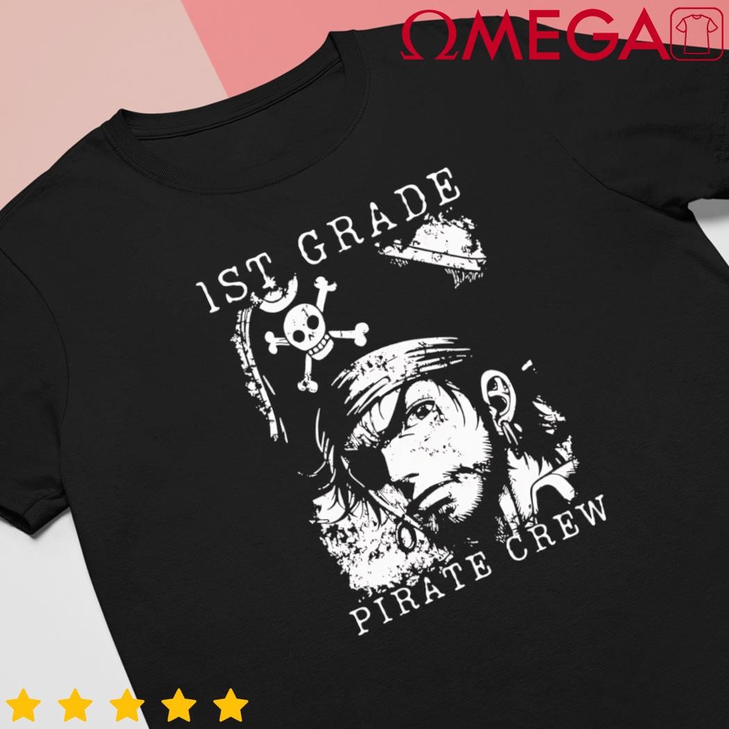 1st grade pirate crew Halloween student teacher shirt