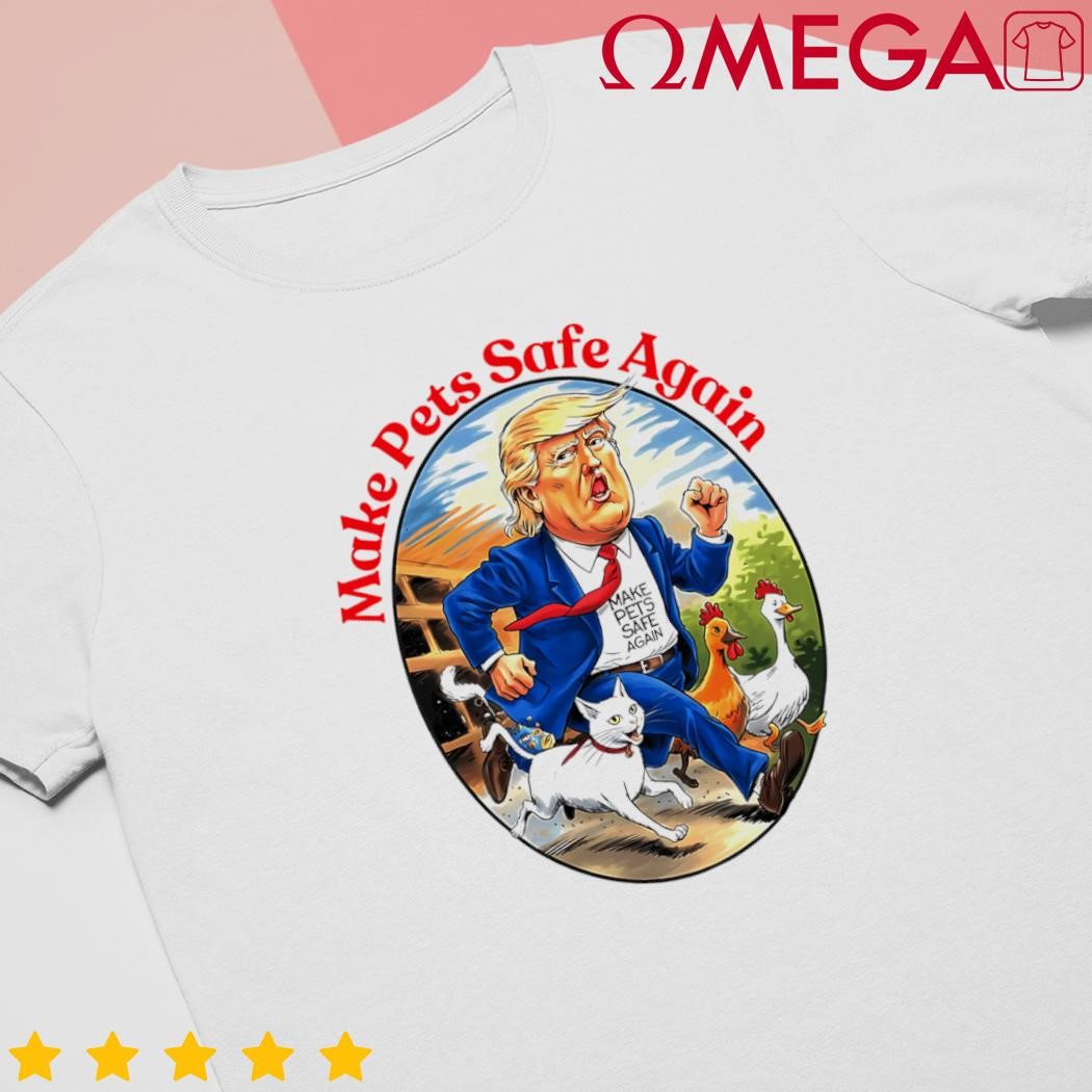 2024 Cats Dogs Make Pets Safe Again Democratic Republican Cartoon shirt