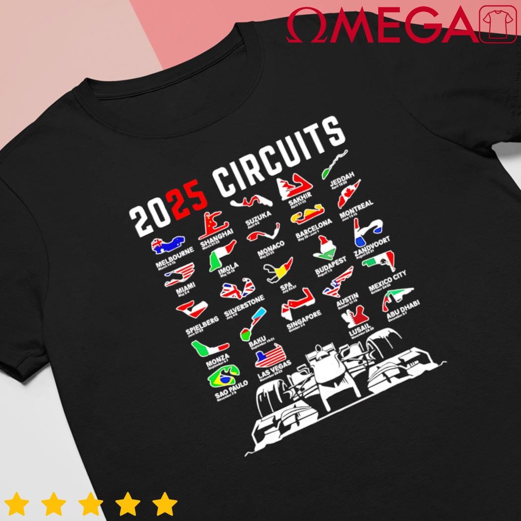 2025 Races Formula Racing Car 2025 Formula Racing shirt