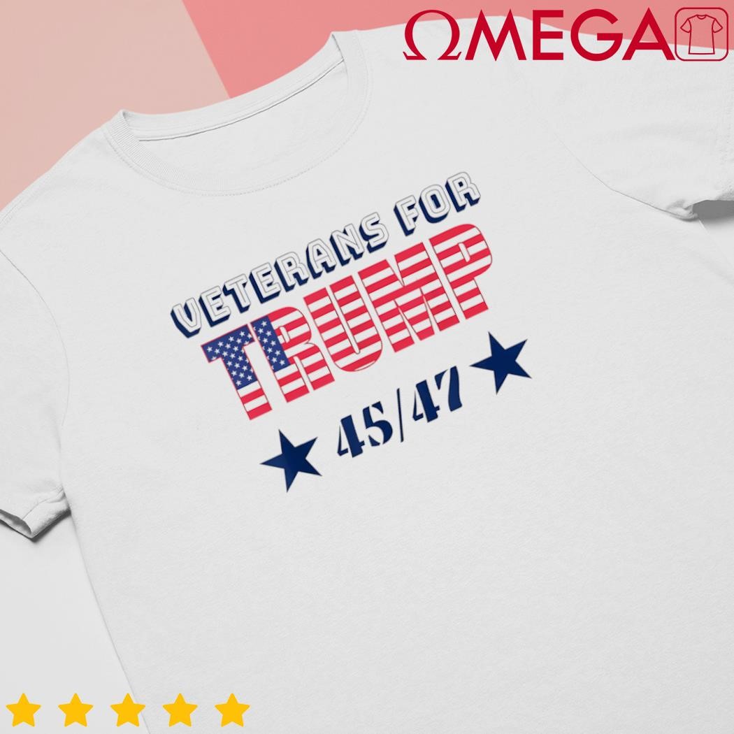 45 47 Veterans for Trump American flag shirt